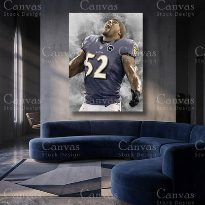 Ray Lewis NFL canvas artwork