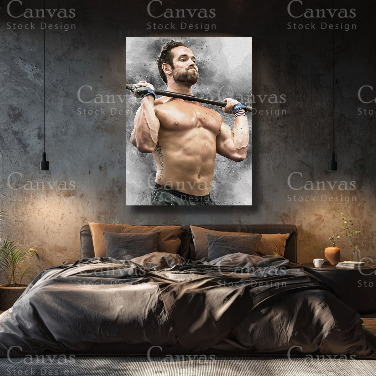 Rich Froning Premium Fitness Canvas Wall Art