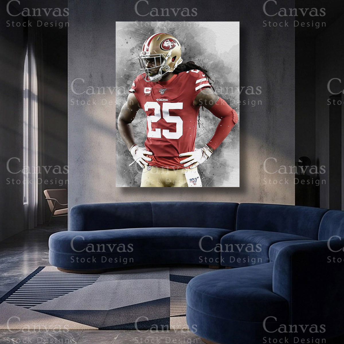 Richard Sherman NFL canvas artwork