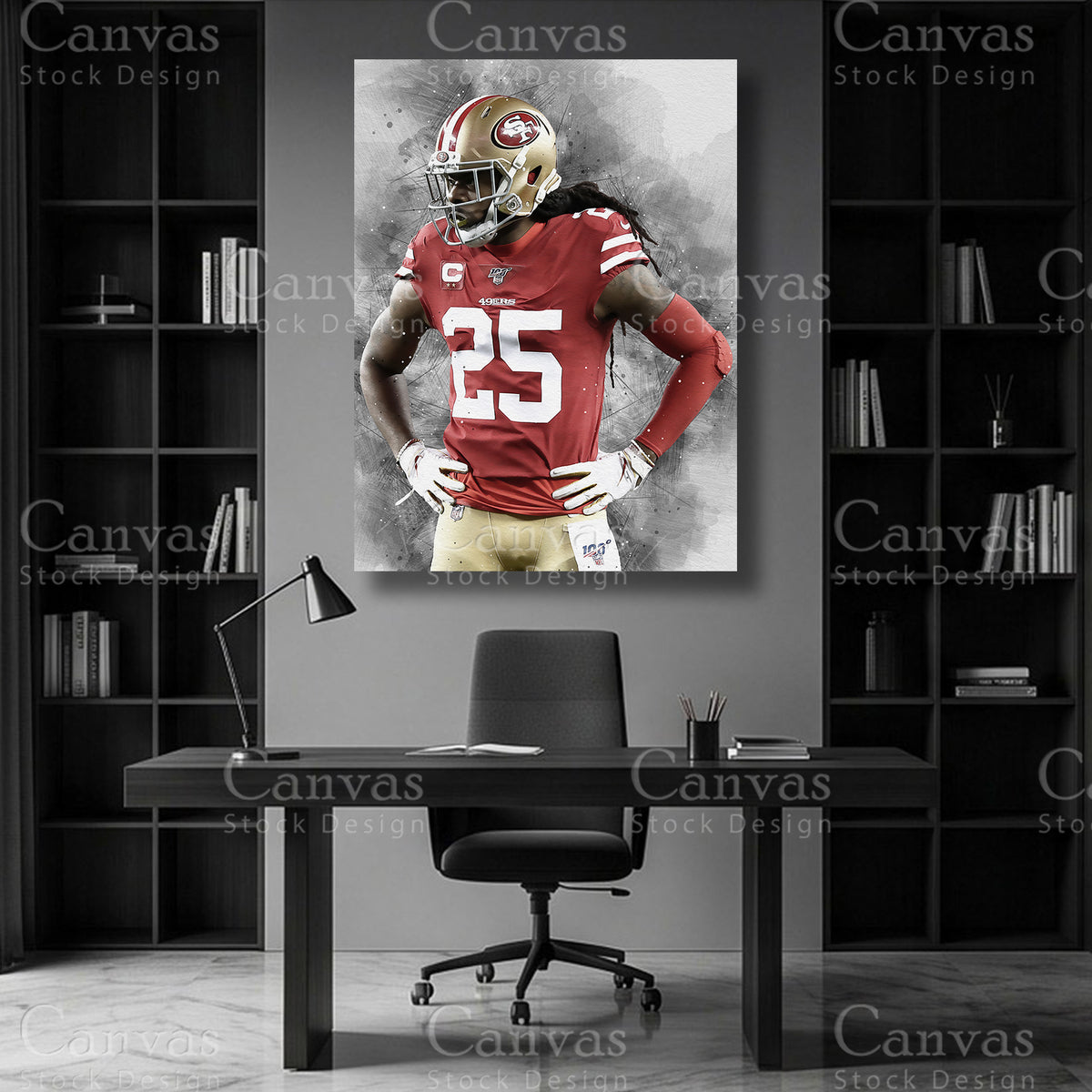 Richard Sherman cornerback football wall art