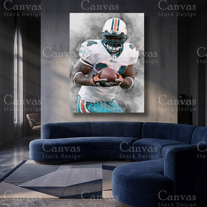 Ricky Williams NFL canvas artwork