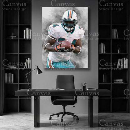 Ricky Williams running back football wall art