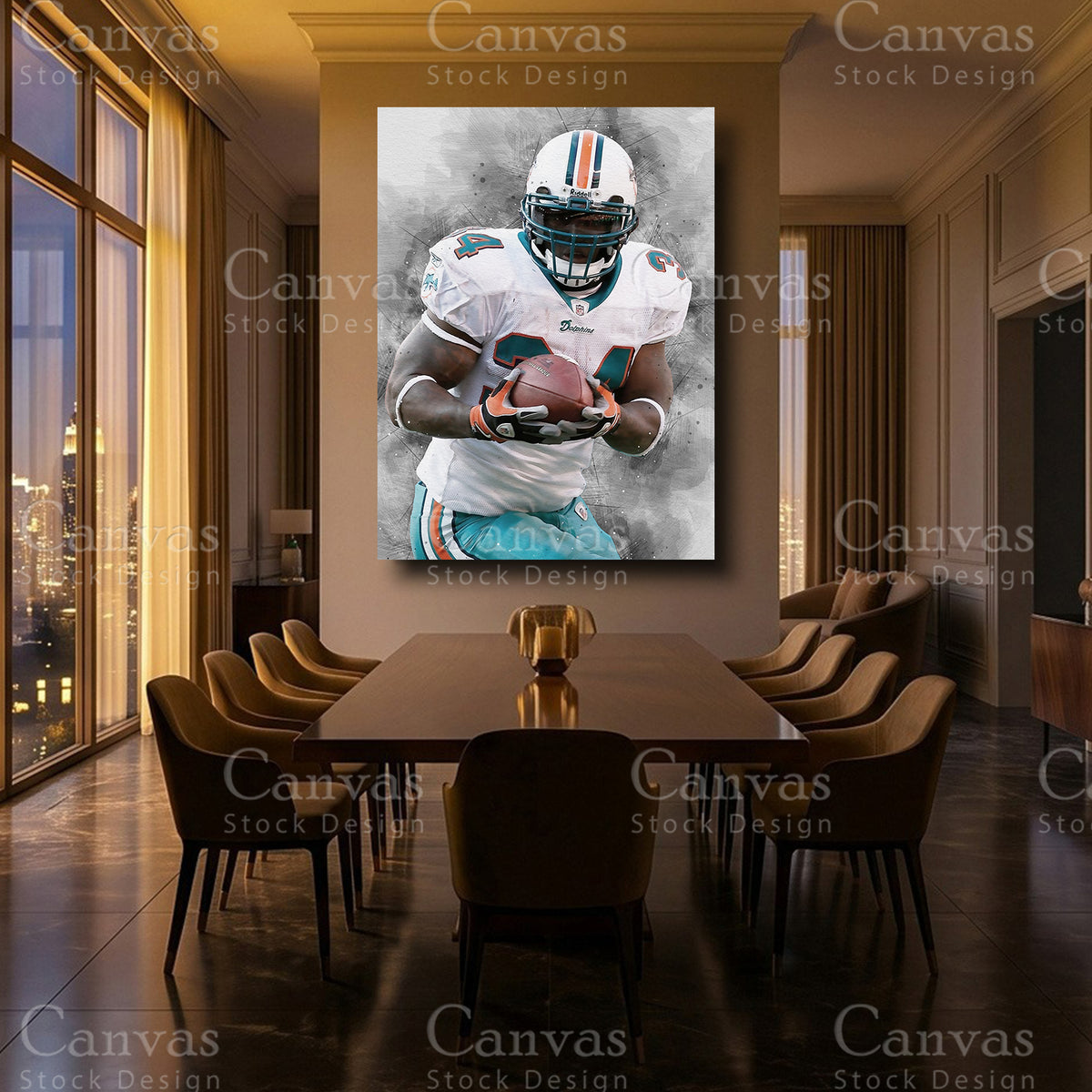 Ricky Williams luxury NFL wall decor