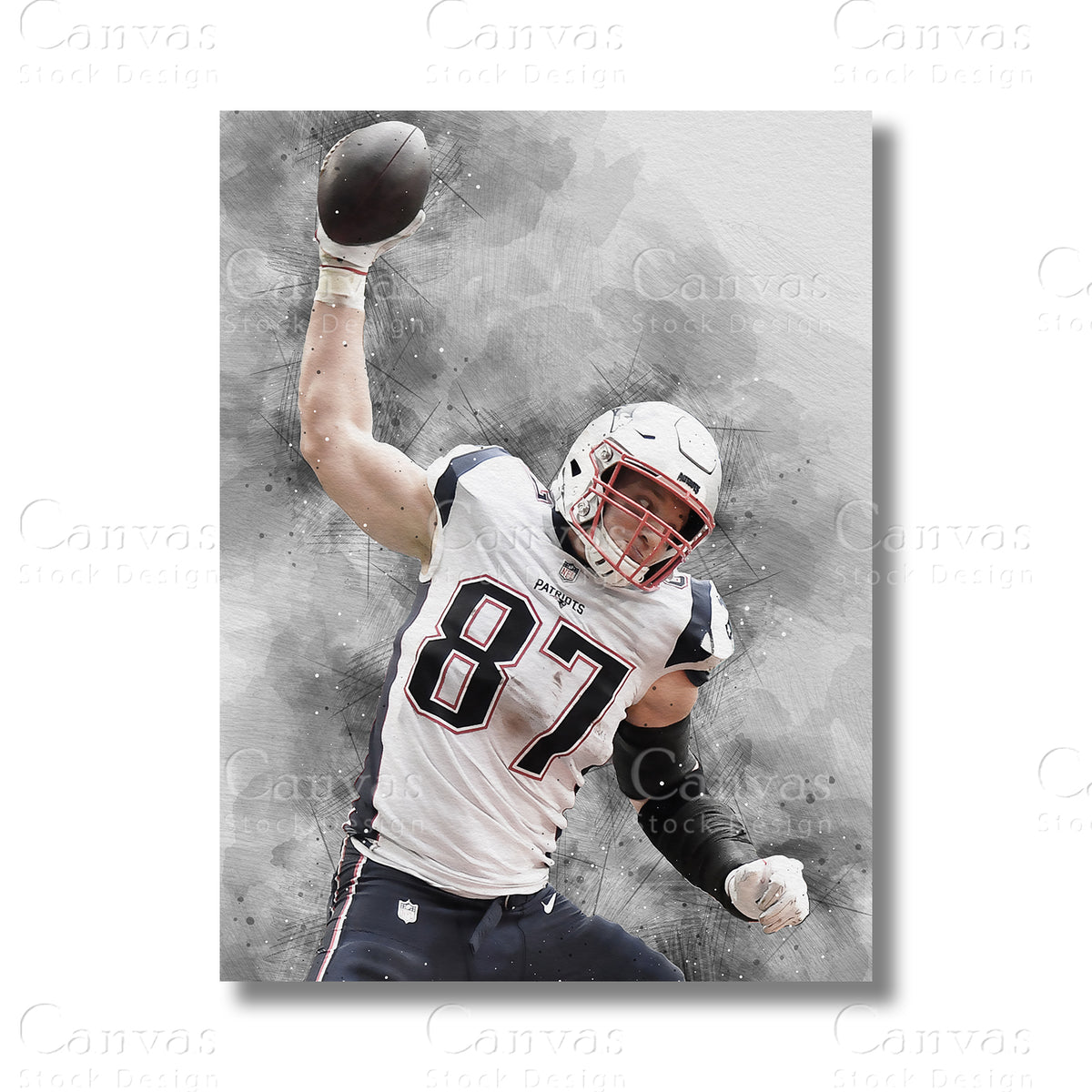 Rob Gronkowski Legendary NFL Canvas Wall Art
