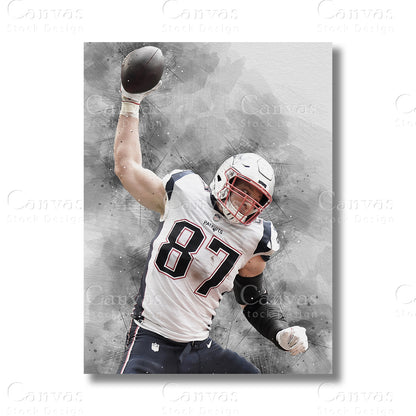 Rob Gronkowski Legendary NFL Canvas Wall Art