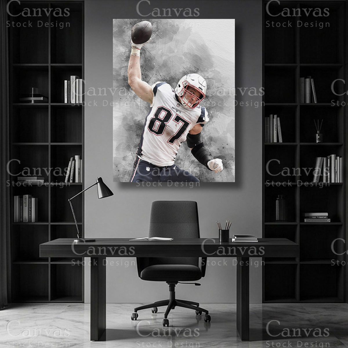 Rob Gronkowski NFL tight end wall art