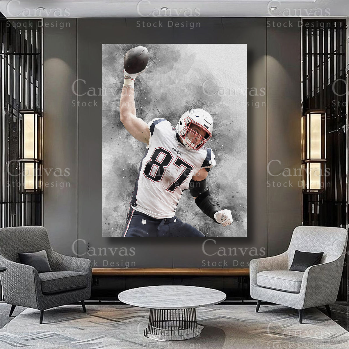 Rob Gronkowski premium athlete canvas artwork