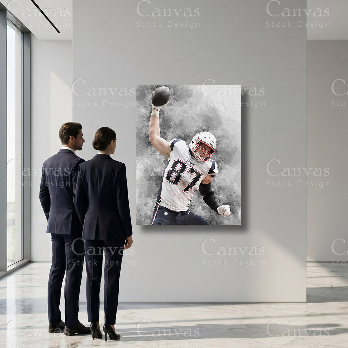 Rob Gronkowski professional football sports artwork