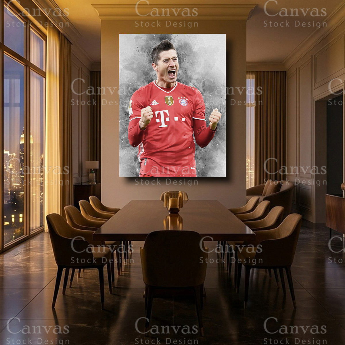 Robert Lewandowski Luxury Football Wall Art