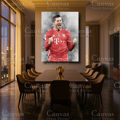 Robert Lewandowski Luxury Soccer Wall Art