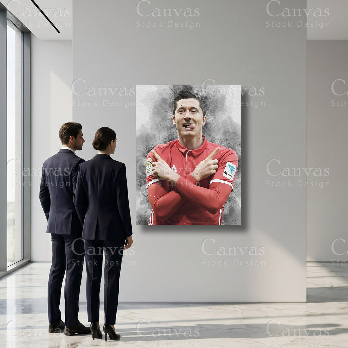 Robert Lewandowski Sports Canvas Artwork