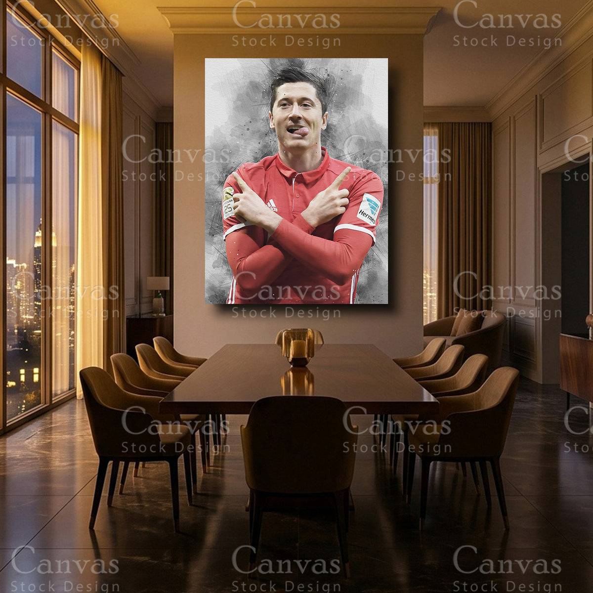 Robert Lewandowski Luxury Soccer Wall Art