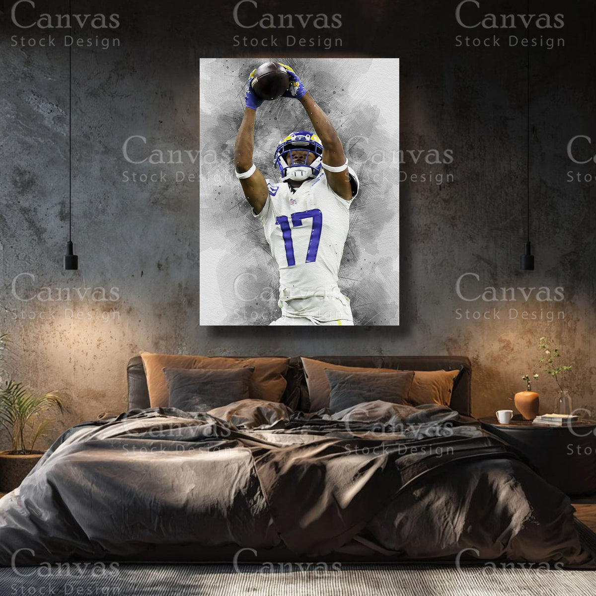 Robert Woods premium NFL canvas with black floating frame