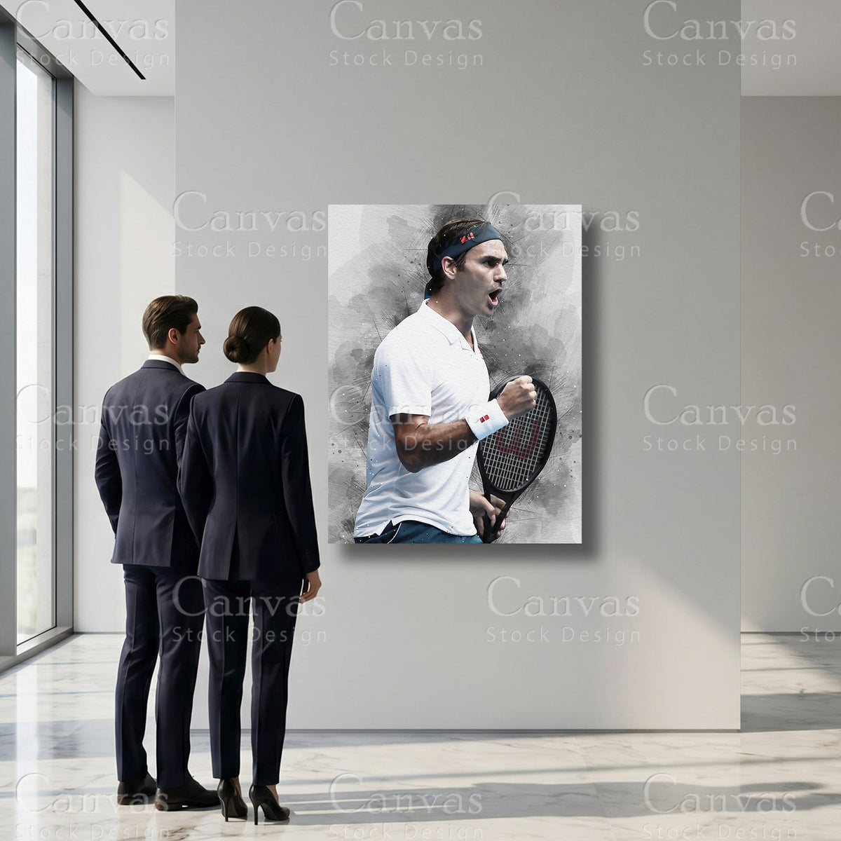 Roger Federer Tennis Sports Artwork