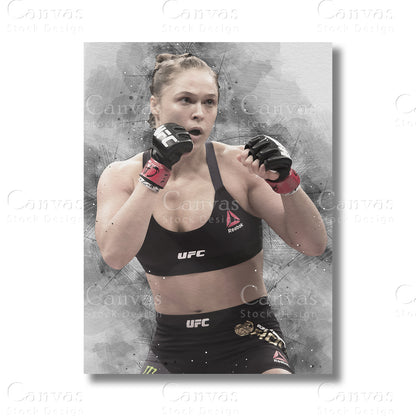 Ronda Rousey Fierce MMA Canvas Wall Art
