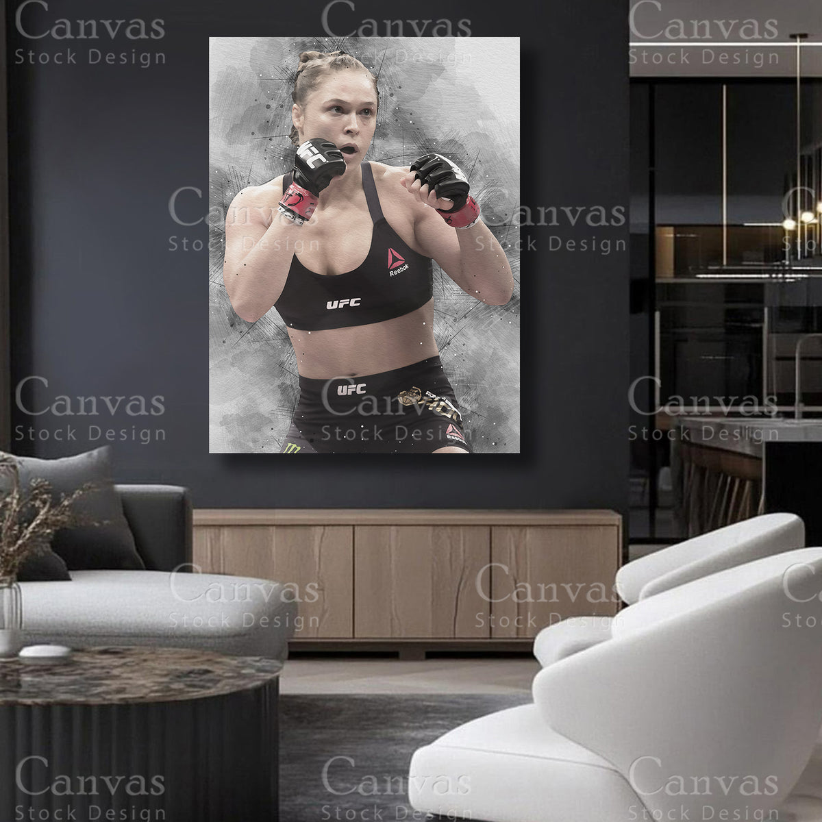 Ronda Rousey sports canvas artwork