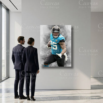Running back inspired James Robinson canvas wall print