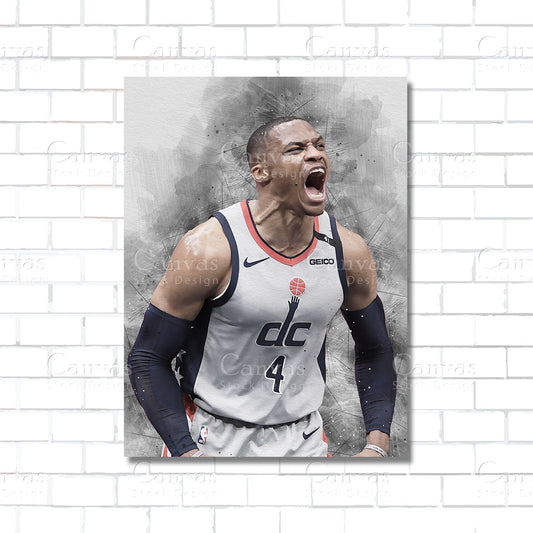Russell Westbrook Canvas Wall Art