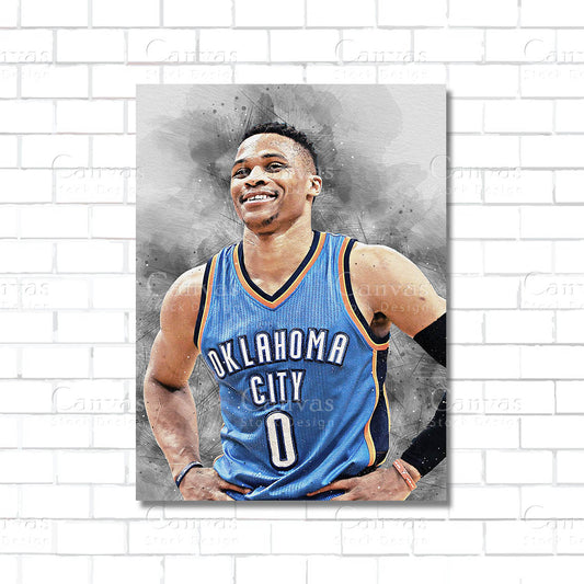 Russell Westbrook Canvas Wall Art