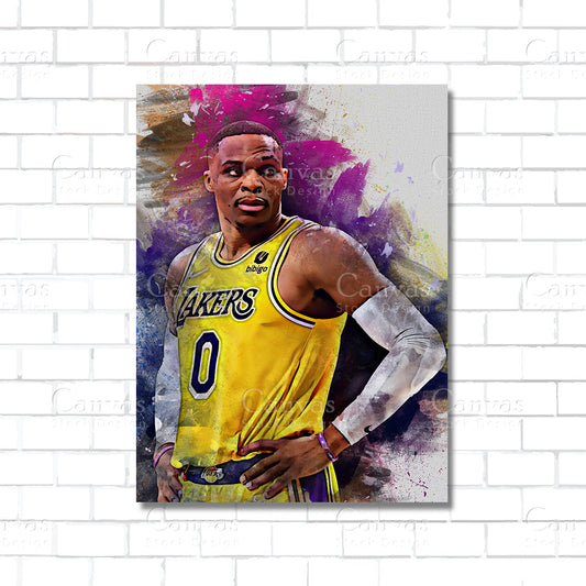 Russell Westbrook Canvas Wall Art