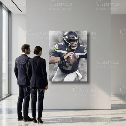 Russell Wilson professional football sports artwork