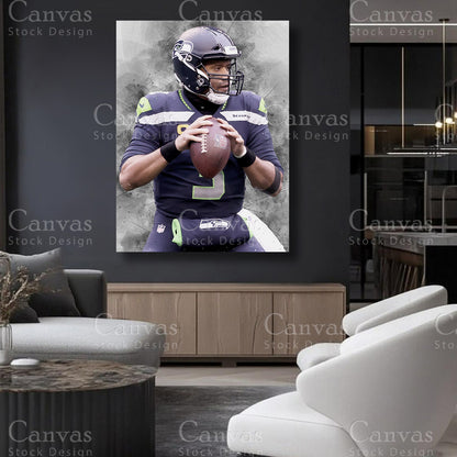 Russell Wilson statement NFL canvas artwork