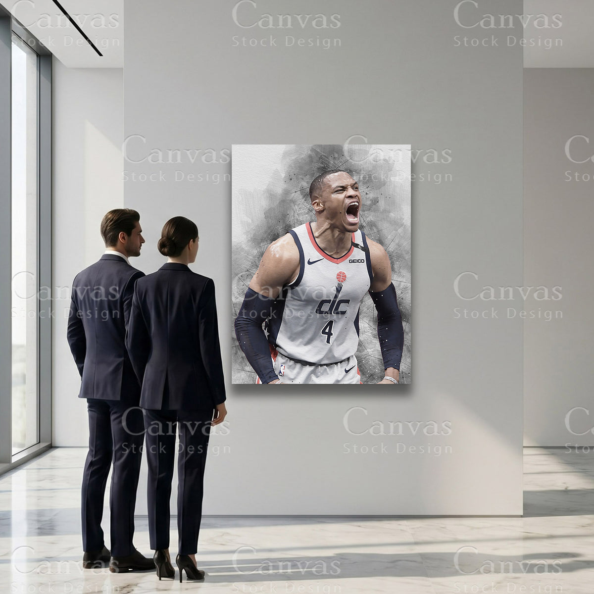 Russell Westbrook athlete canvas wall artwork
