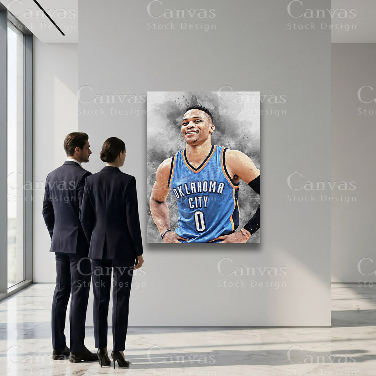 Russell Westbrook basketball artwork for sophisticated interiors