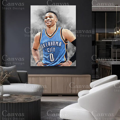 Russell Westbrook basketball sports canvas artwork