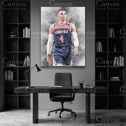 Russell Westbrook luxury NBA canvas artwork