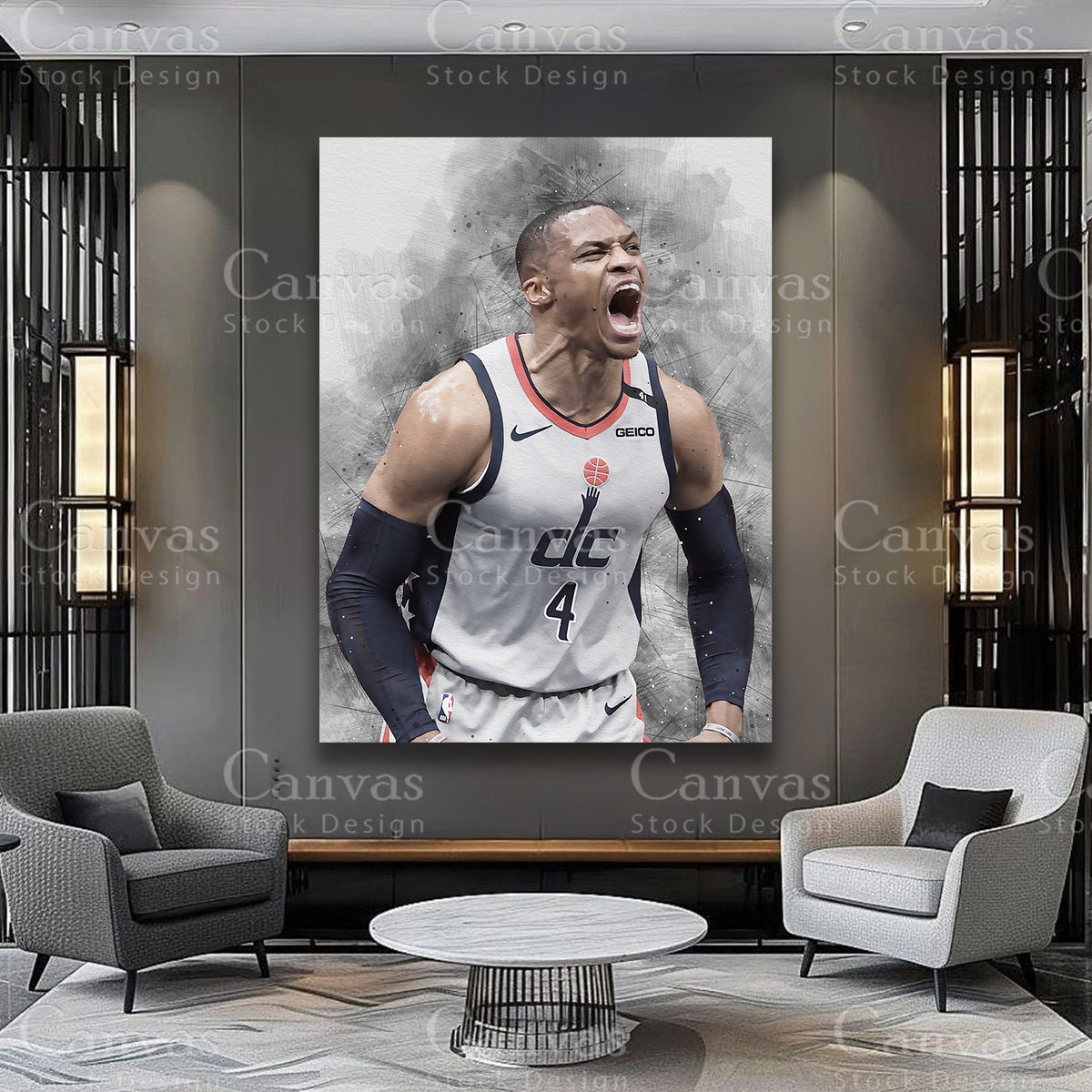 Russell Westbrook luxury sports canvas