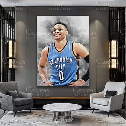 Russell Westbrook premium canvas wall artwork
