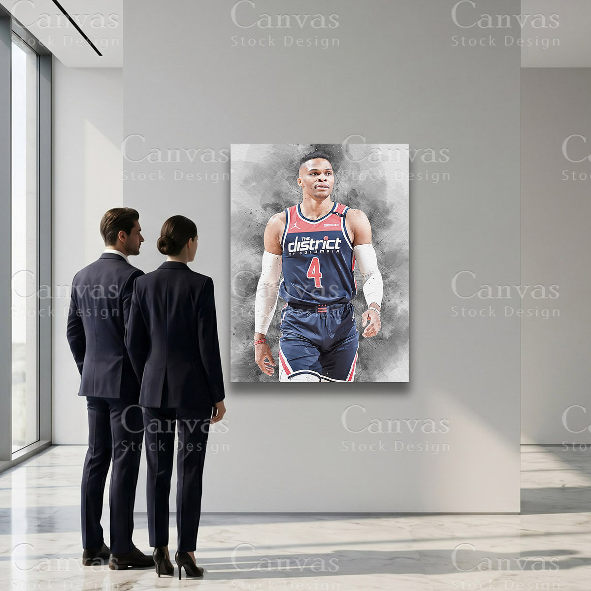 Russell Westbrook sports canvas artwork for modern interiors