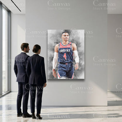 Russell Westbrook sports canvas artwork for modern interiors