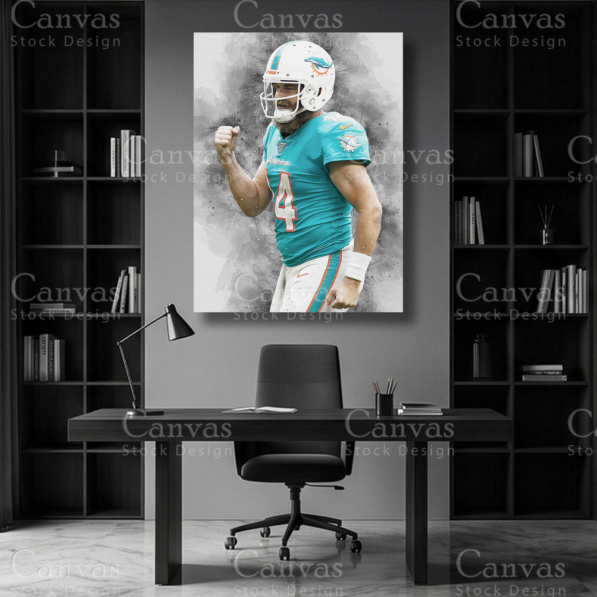 Ryan Fitzpatrick quarterback football wall art