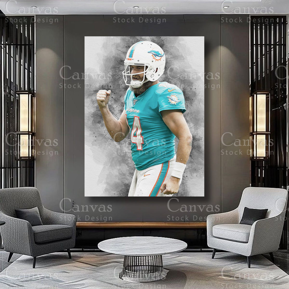 Ryan Fitzpatrick premium athlete canvas artwork