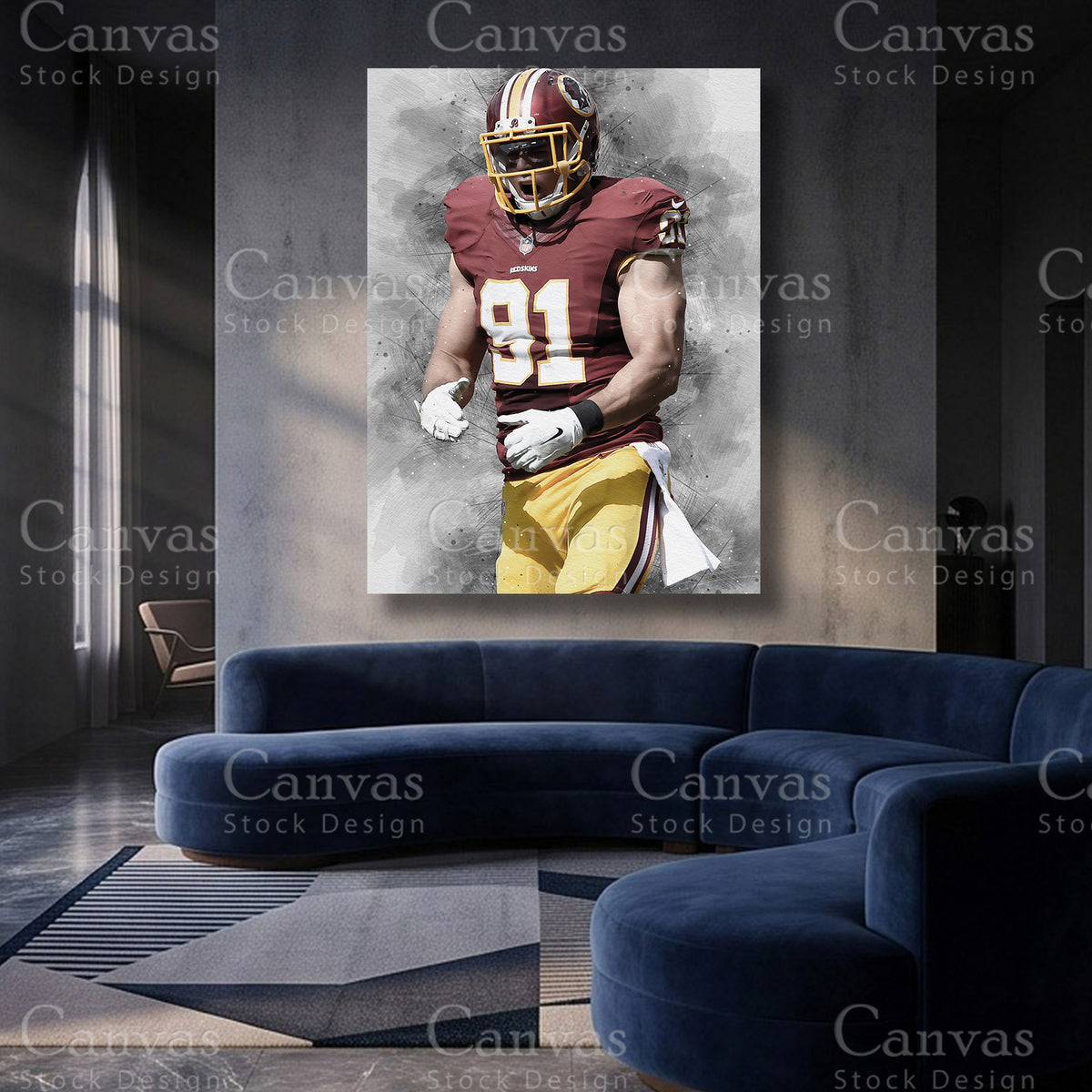 Ryan Kerrigan NFL canvas artwork