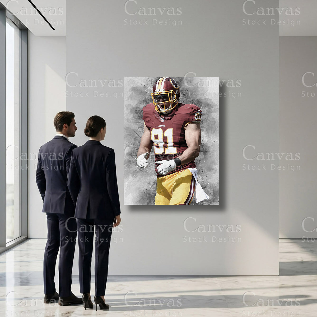Ryan Kerrigan professional football sports artwork