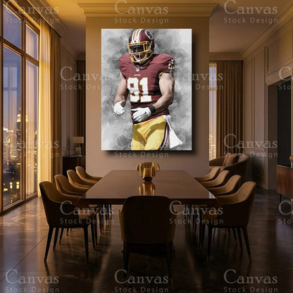 Ryan Kerrigan luxury NFL wall decor