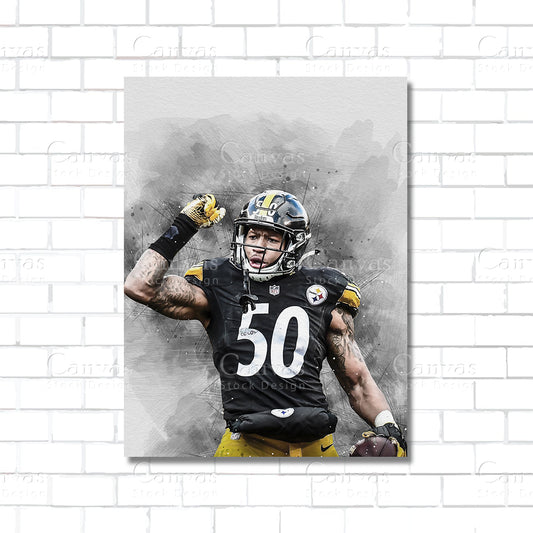 Ryan Shazier Canvas Wall Art – Pittsburgh Steelers Legend