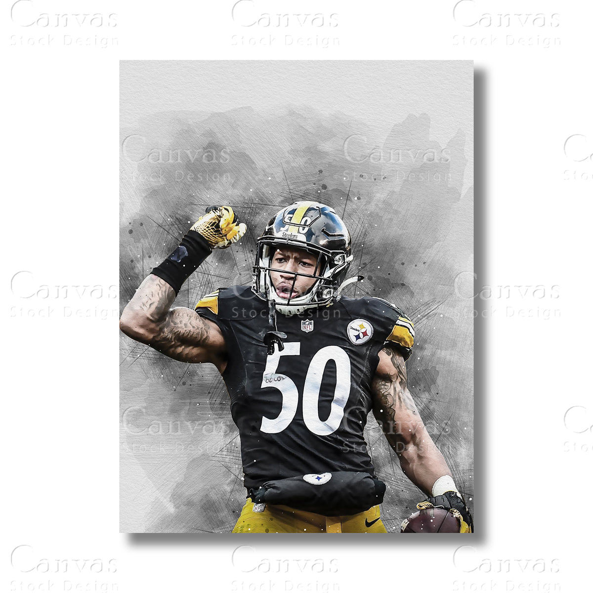 Ryan Shazier Signature NFL Canvas Wall Art