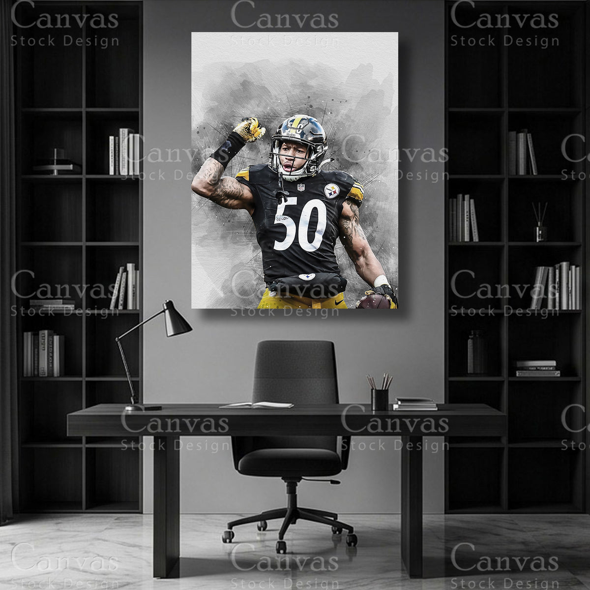 Ryan Shazier NFL player wall art
