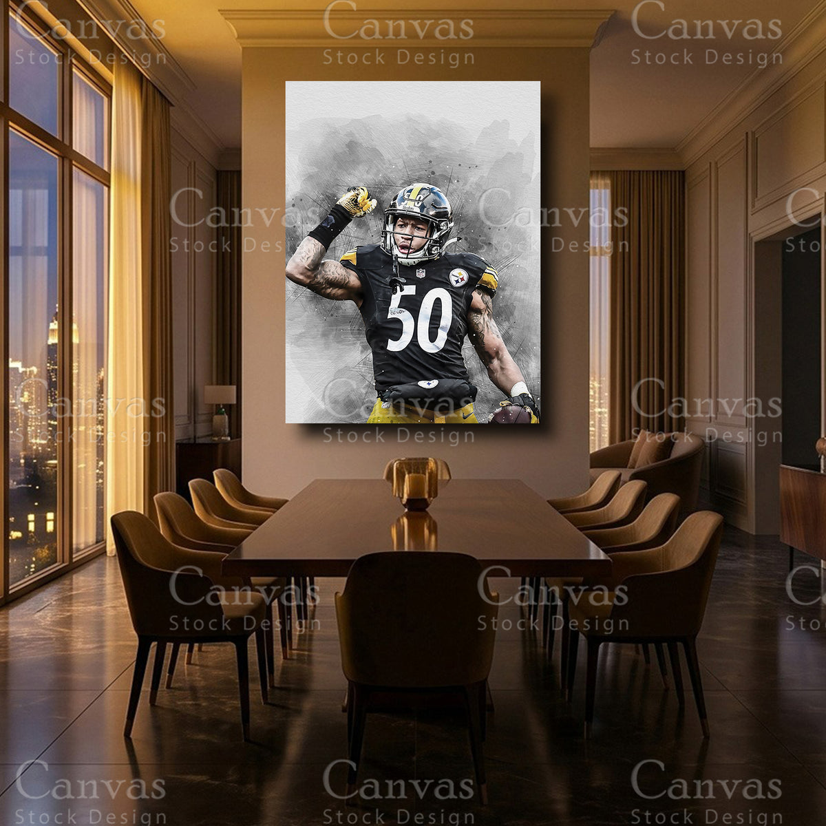 Ryan Shazier luxury NFL wall decor