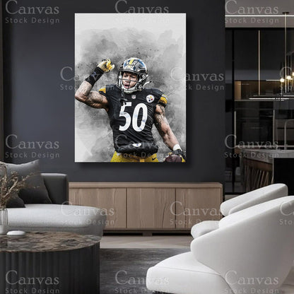 Ryan Shazier statement football canvas art