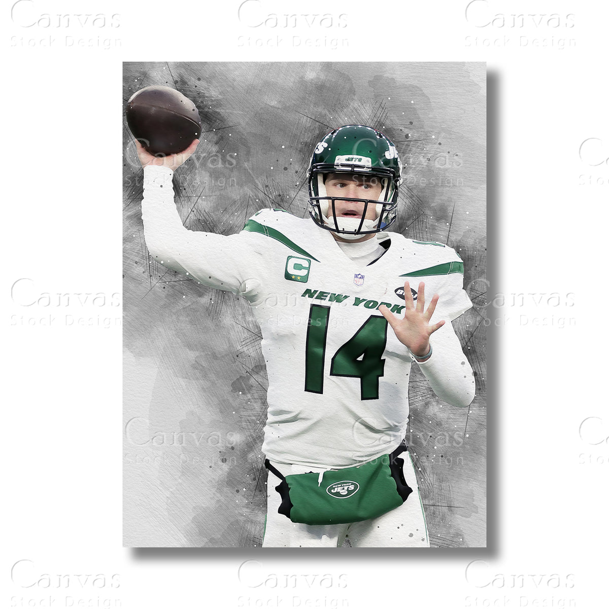 Sam Darnold Quarterback NFL Canvas Wall Art
