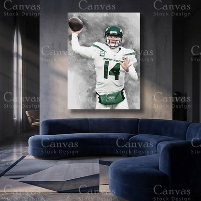 Sam Darnold premium football canvas artwork