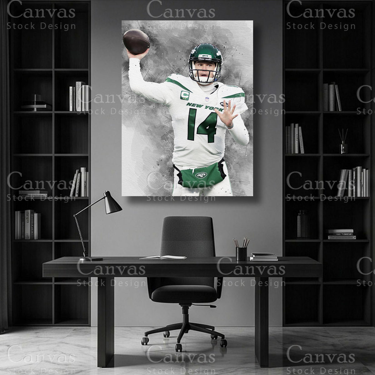Sam Darnold NFL quarterback wall art