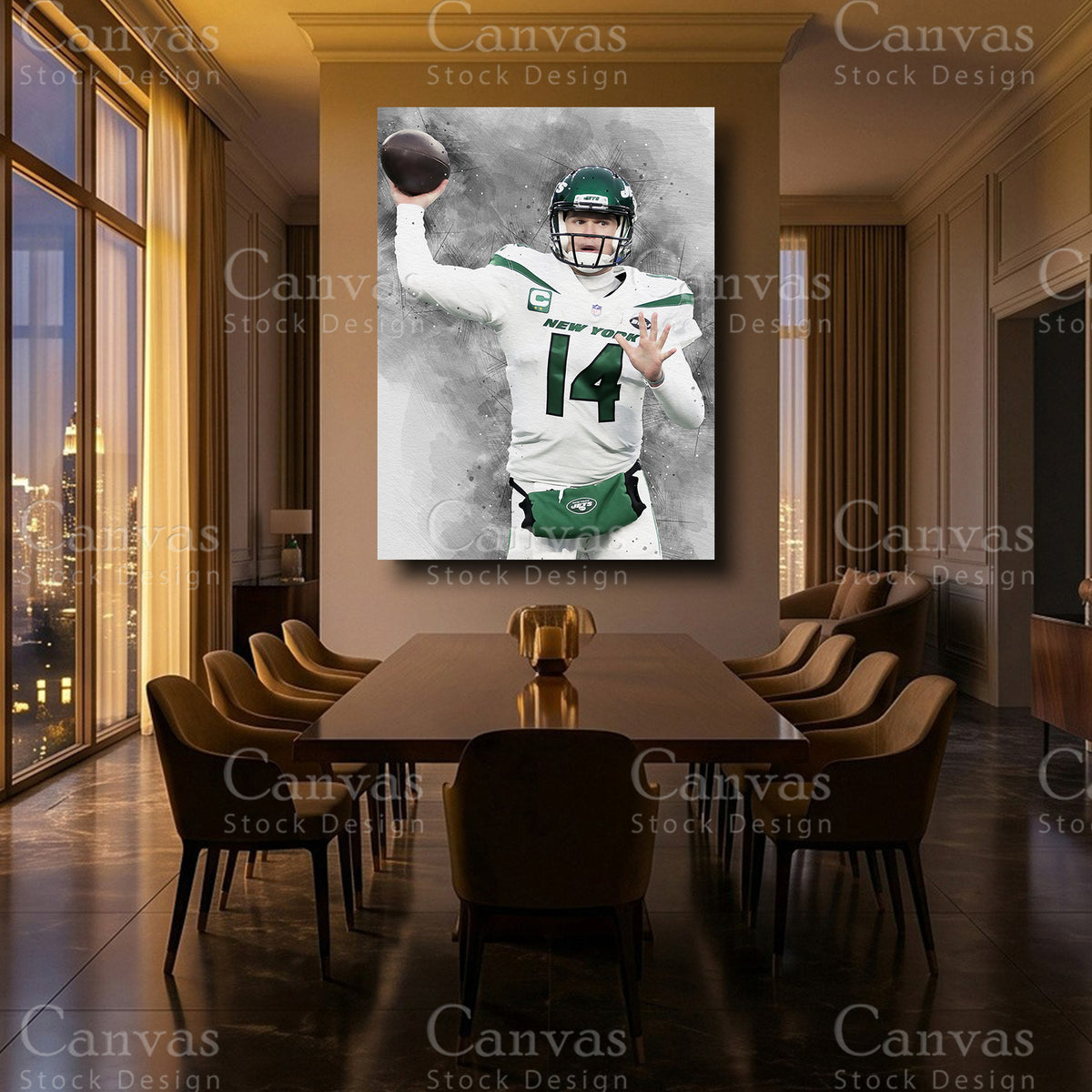 Sam Darnold luxury NFL wall decor
