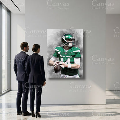 Sam Darnold professional football sports wall art