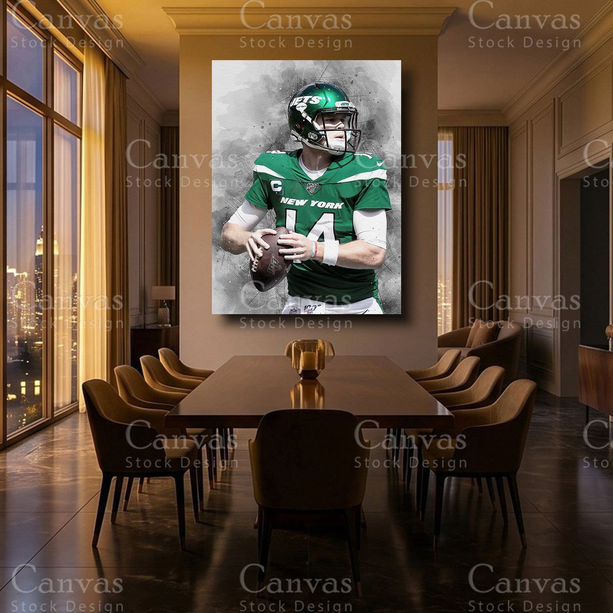 Sam Darnold luxury NFL canvas decor